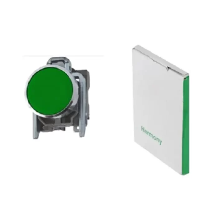 Pulsador Schneider Xb4ba31 Metalico Rasante Verde - Imagen 3