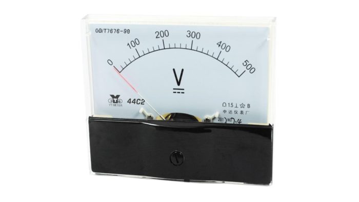 Voltimetro Tipo Panel 0 a 500 VDC CC